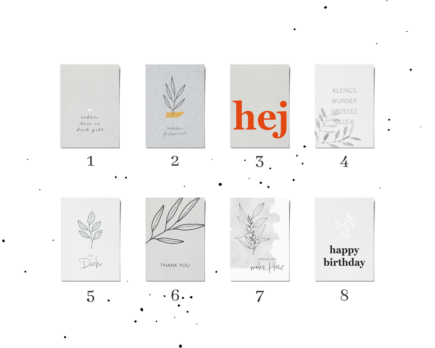 Postkartenset, individueller Mix