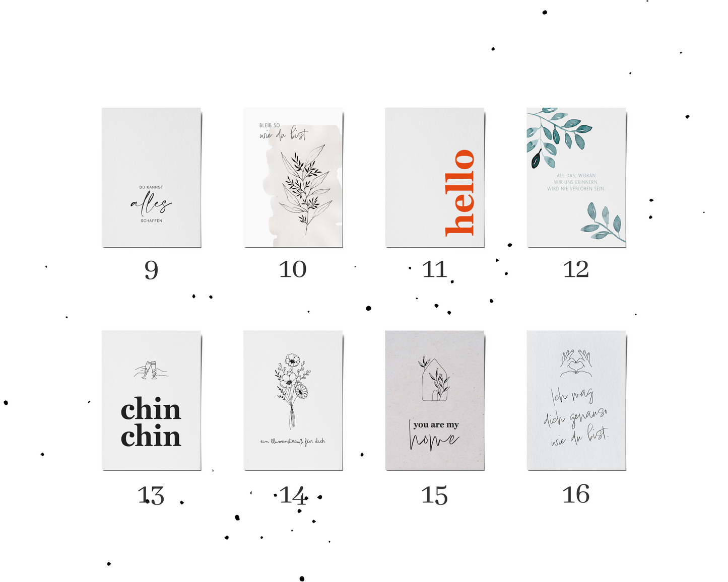 Postkartenset, individueller Mix