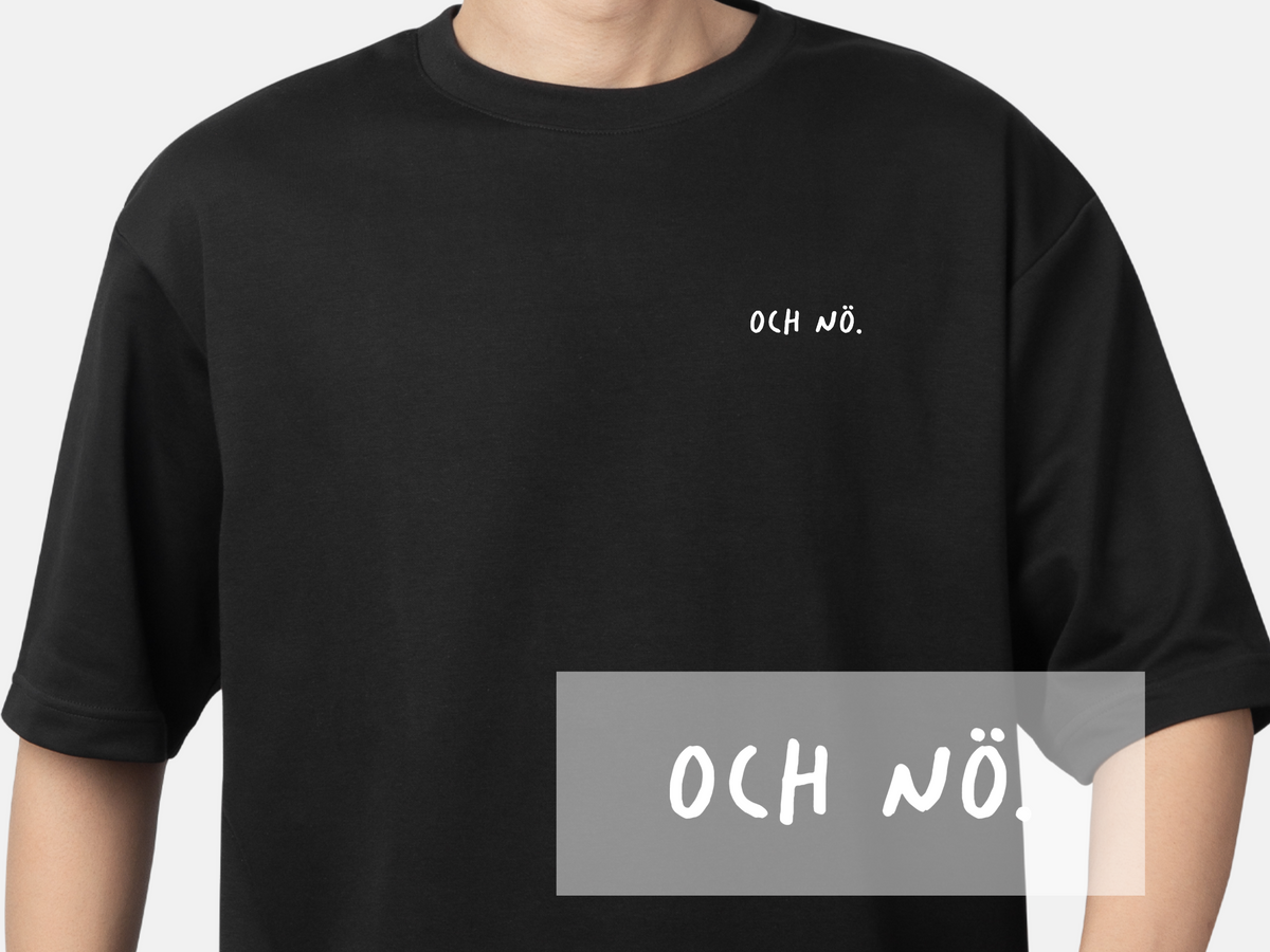 Bügelbild "Och nö." | DTF-Transfer Alltags-Spruch | Handlettering schwarz/weiß