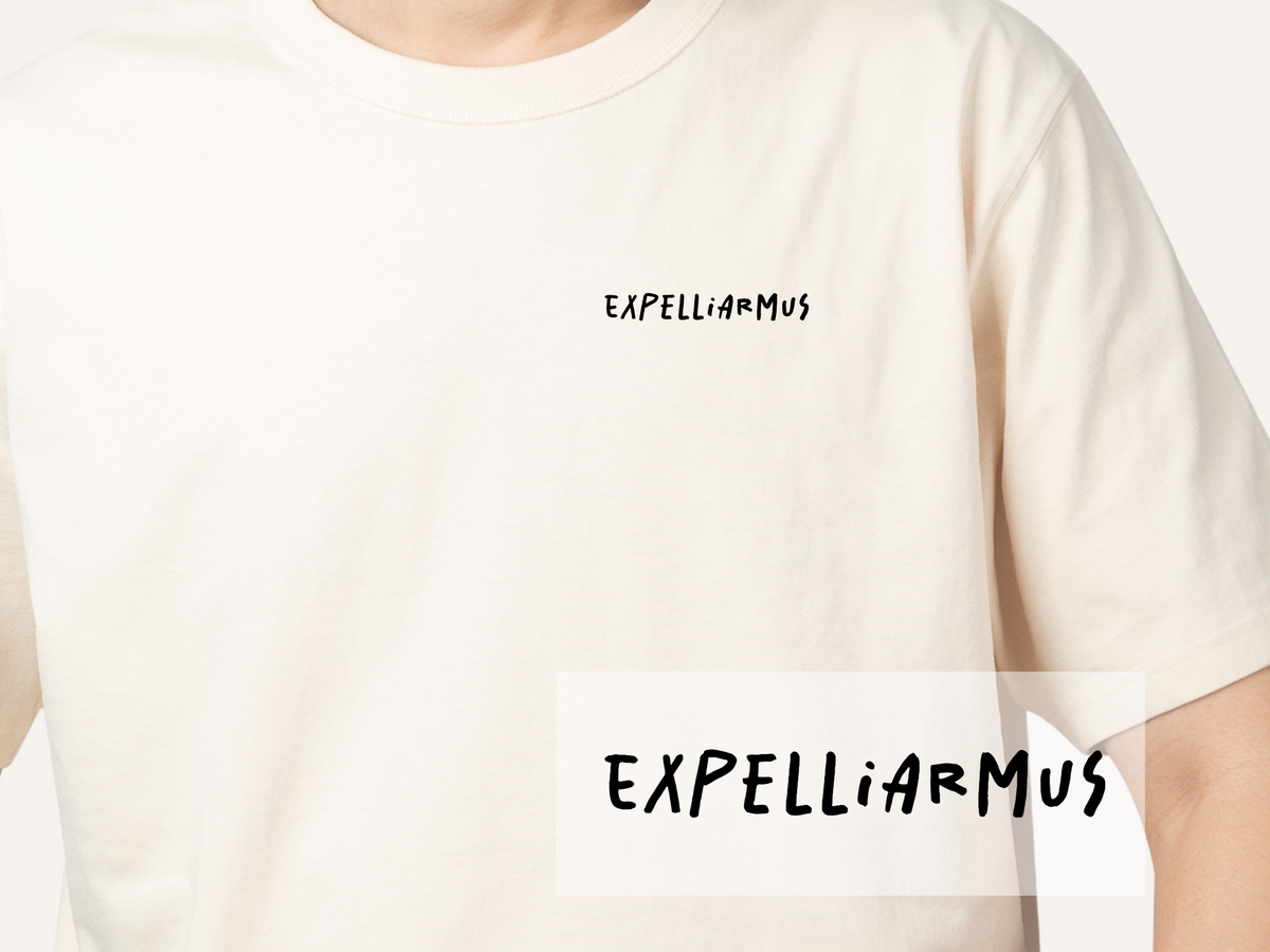 Bügelbild "Expelliarmus" | DTF-Transfer Zauberspruch | Handlettering für Fans