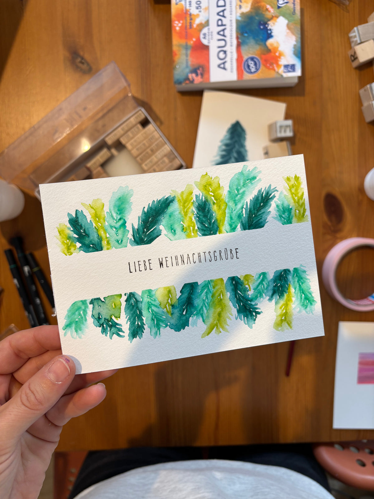Weihnachtskarten mit Watercolor - Kreativ Workshop im Atelier, Freitag 06.11.2026 | 18:00 Uhr