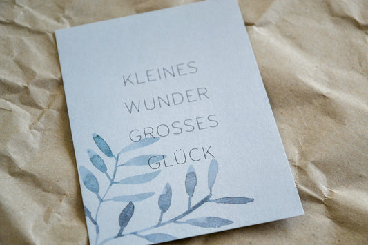 Postkarte „Kleines Wunder, großes Glück“