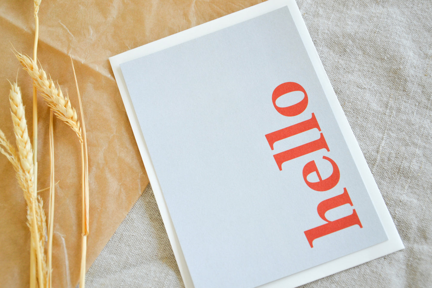 Postkarte „hello“