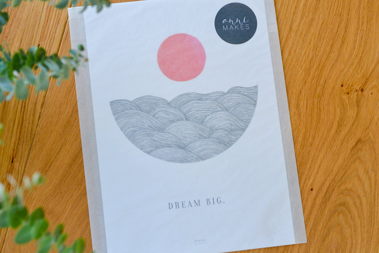 Kunstdruck "Dream big"