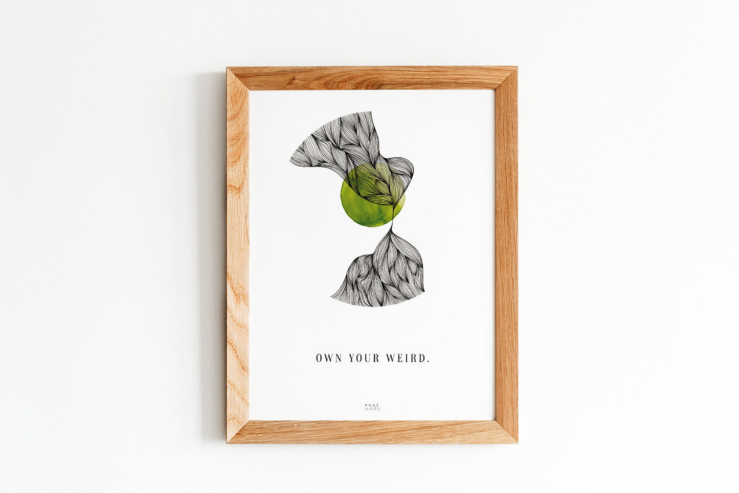 Kunstdruck "Own your weird"