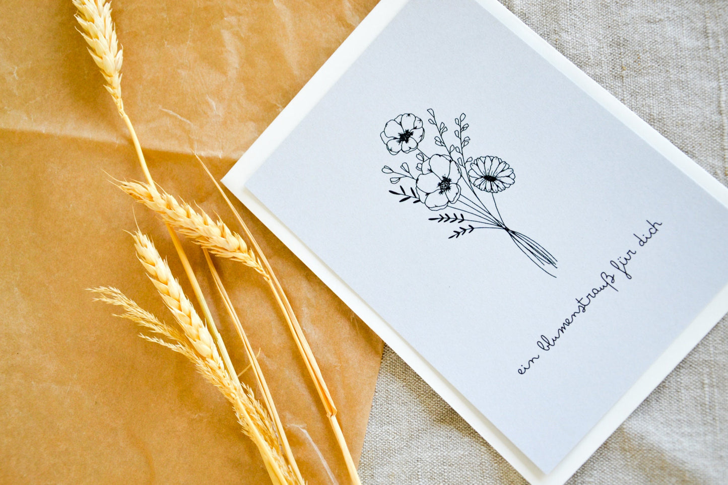 Postkarte „Ein Blumenstrauß für dich“ exklusive Grußkarte für jeden Anlass