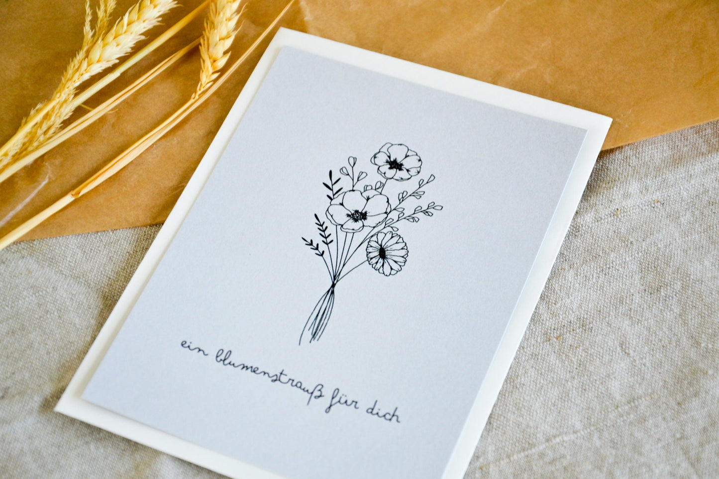 Postkarte „Ein Blumenstrauß für dich“ exklusive Grußkarte für jeden Anlass