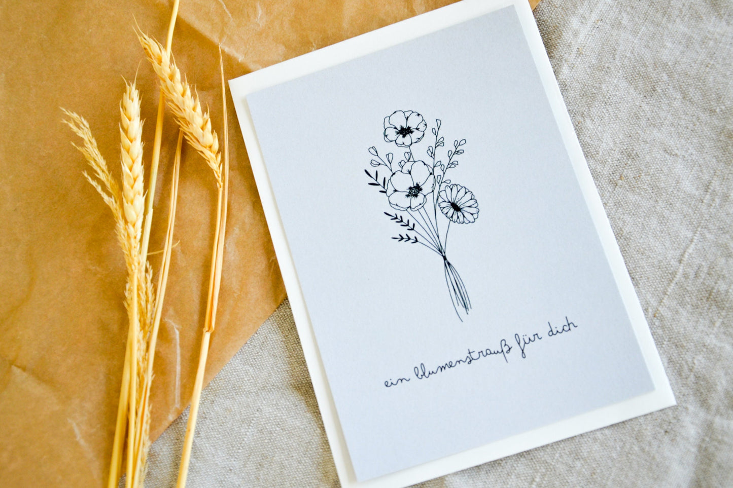 Postkarte „Ein Blumenstrauß für dich“ exklusive Grußkarte für jeden Anlass