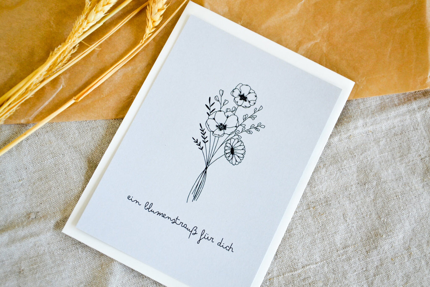 Postkarte „Ein Blumenstrauß für dich“ exklusive Grußkarte für jeden Anlass