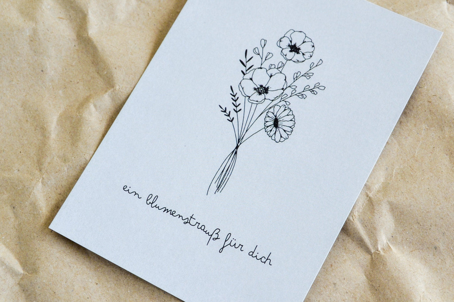 Postkarte „Ein Blumenstrauß für dich“ exklusive Grußkarte für jeden Anlass