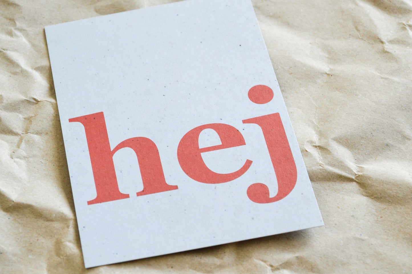 Postkarte „hej“ exklusive Grußkarte für jeden Anlass