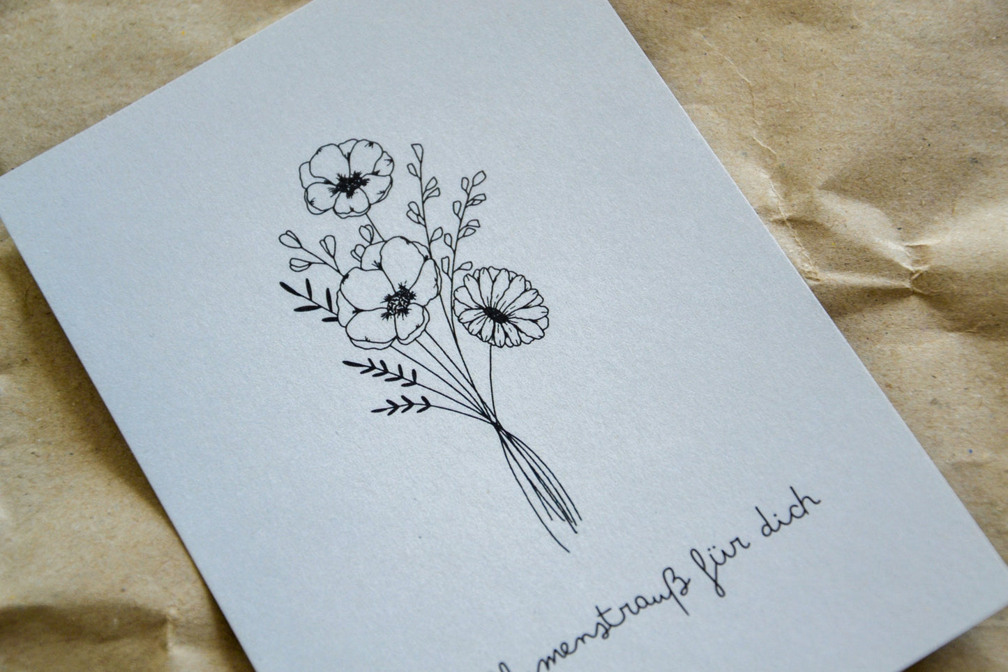 Postkarte „Ein Blumenstrauß für dich“ exklusive Grußkarte für jeden Anlass
