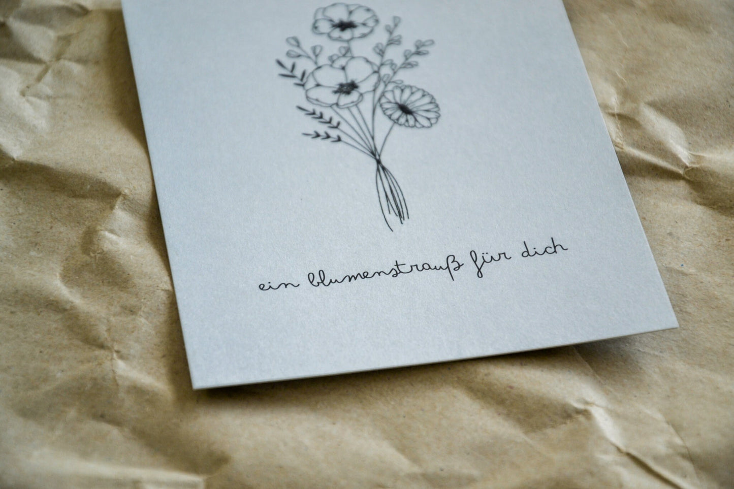 Postkarte „Ein Blumenstrauß für dich“ exklusive Grußkarte für jeden Anlass