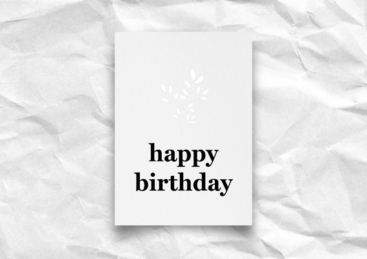 Postkarte „happy birthday“ - minimalistische Geburtstagskarte | moderne Grußkarte zum Verschenken