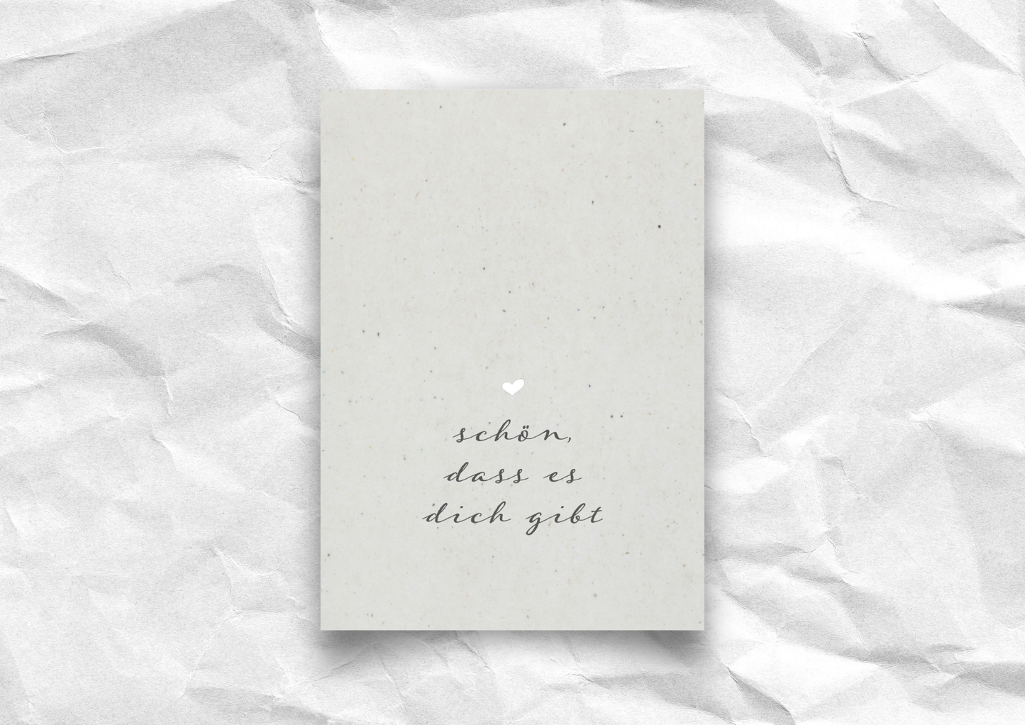 Postkarte „Schön, dass es dich gibt“ – minimalistische Grußkarte für Freundschaft, Liebe & kleine Gesten