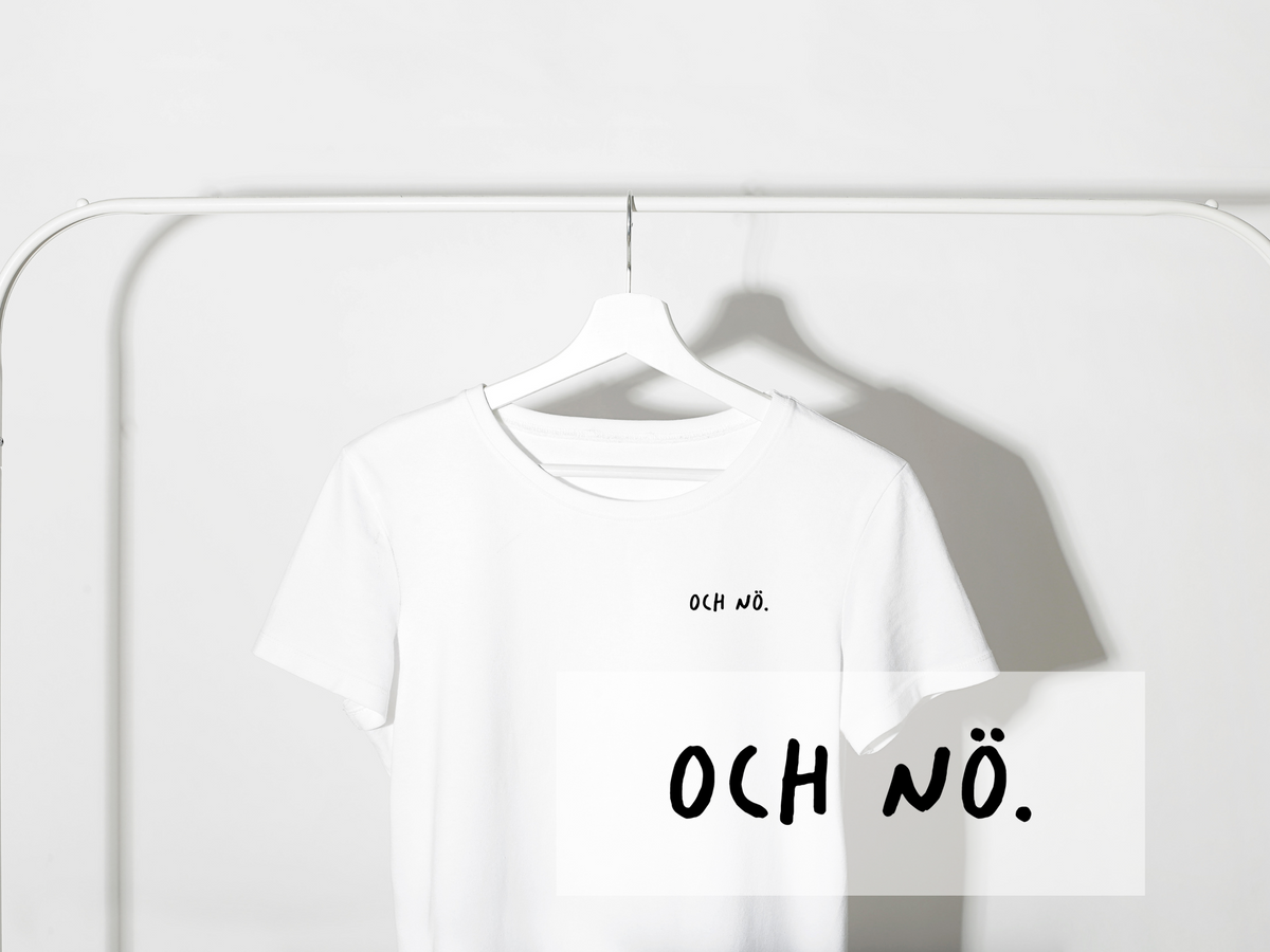 Bügelbild "Och nö." | DTF-Transfer Alltags-Spruch | Handlettering schwarz/weiß