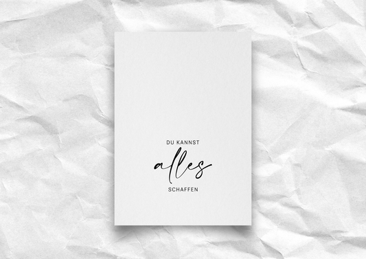 Postkarte "Du kannst alles schaffen" | Motivationskarte | Recyclingpapier