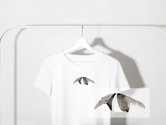 Bügelbild Ameisenbär | DTF-Transfer Aquarell-Illustration | Ausgefallenes Tiermotiv