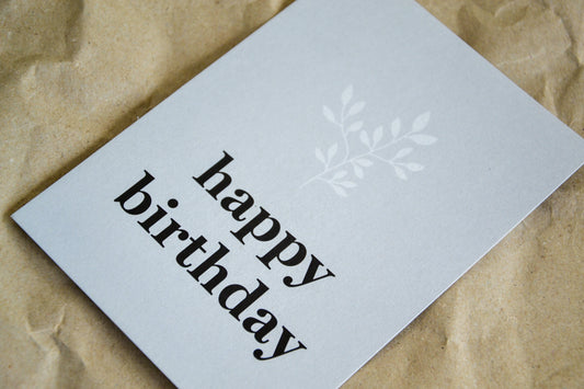 Postkarte „happy birthday“