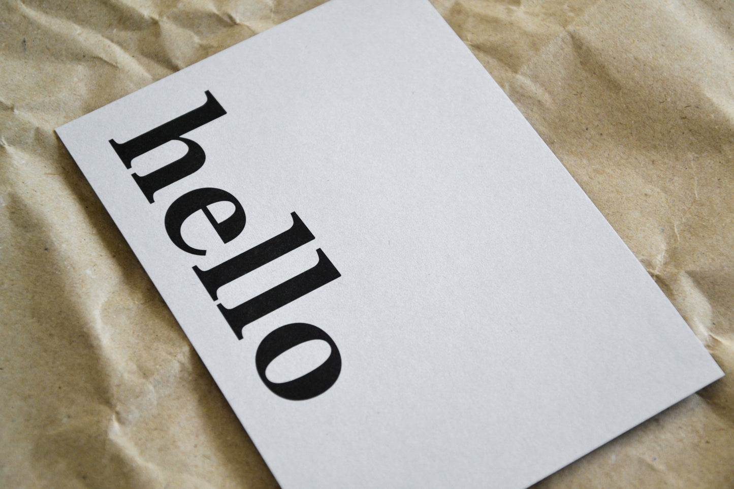 Postkarte „hello“