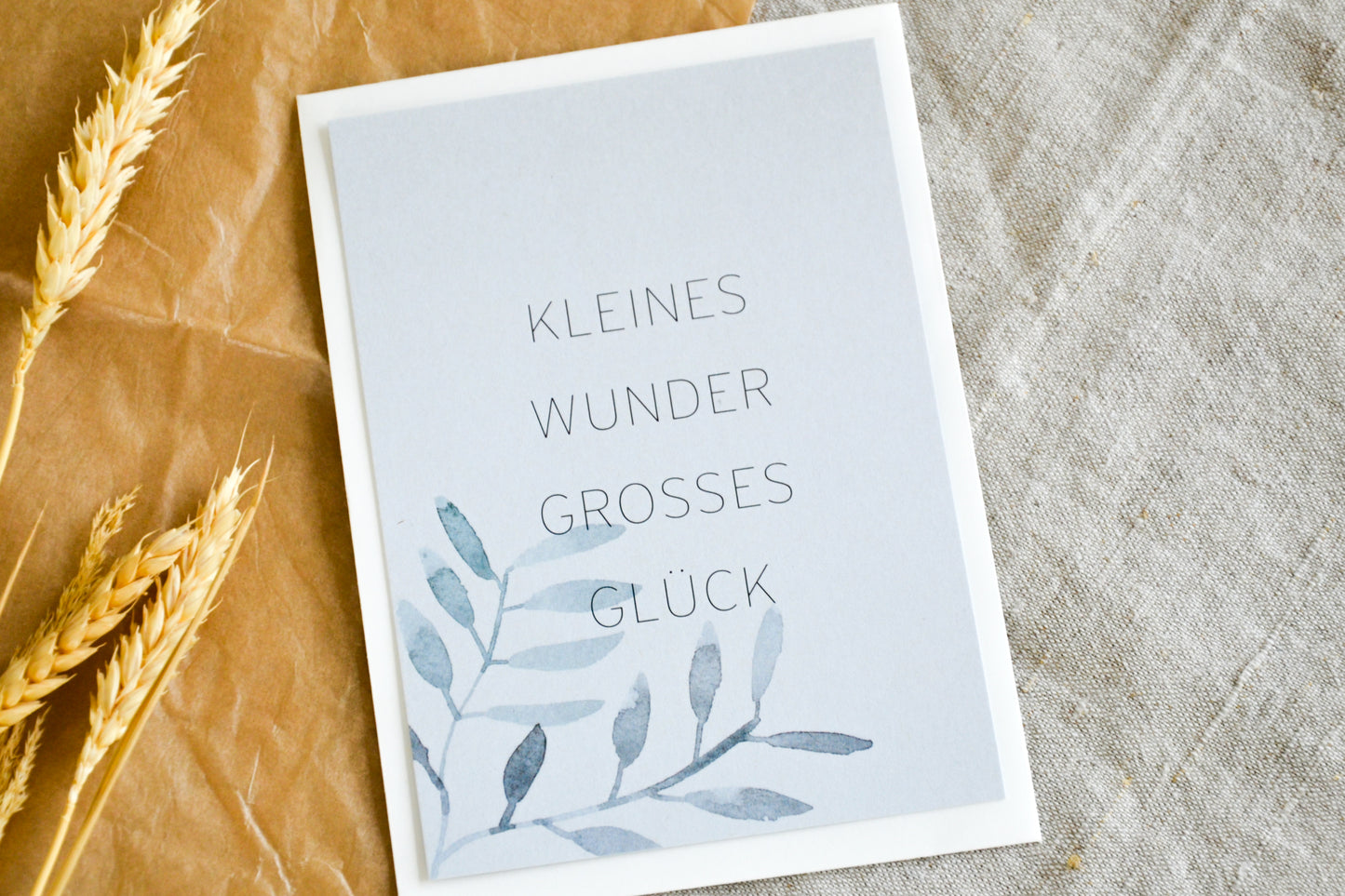 Postkarte „Kleines Wunder, großes Glück“