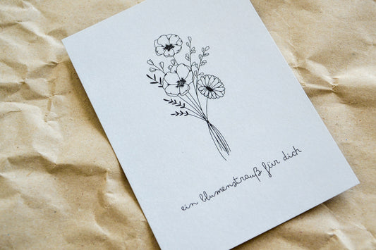 Postkarte „Ein Blumenstrauß für dich“