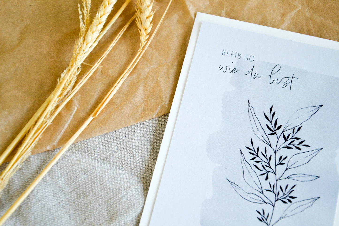 Postkarte „Bleib so wie du bist“ exklusive Grußkarte für jeden Anlass