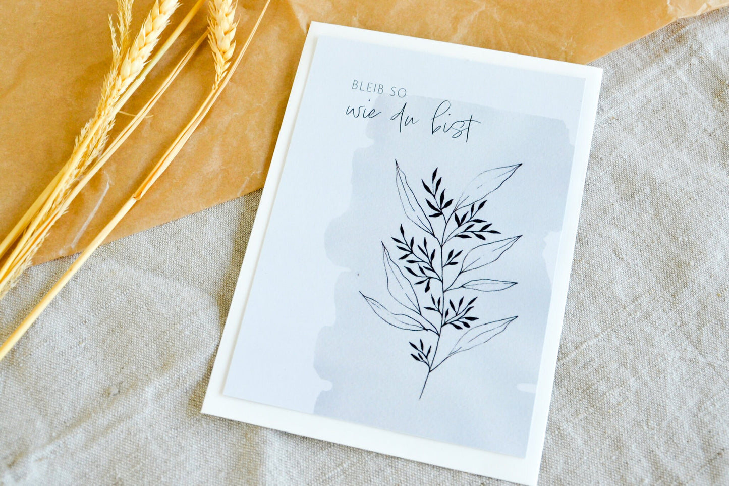 Postkarte „Bleib so wie du bist“ exklusive Grußkarte für jeden Anlass