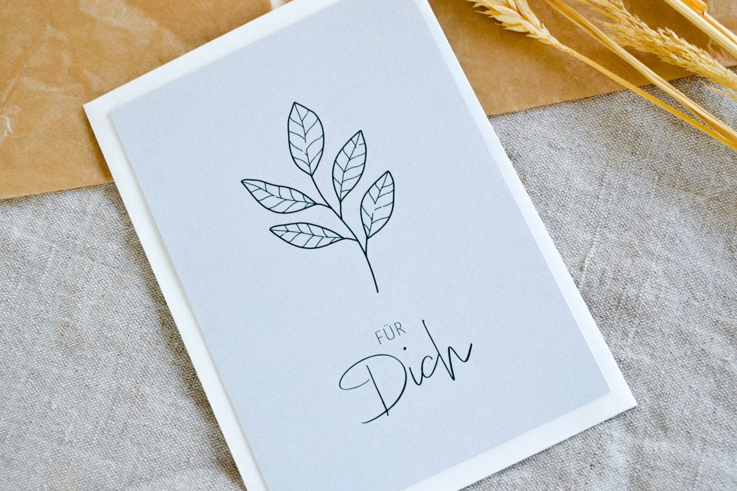 Postkarte „für dich“ exklusive Grußkarte für jeden Anlass