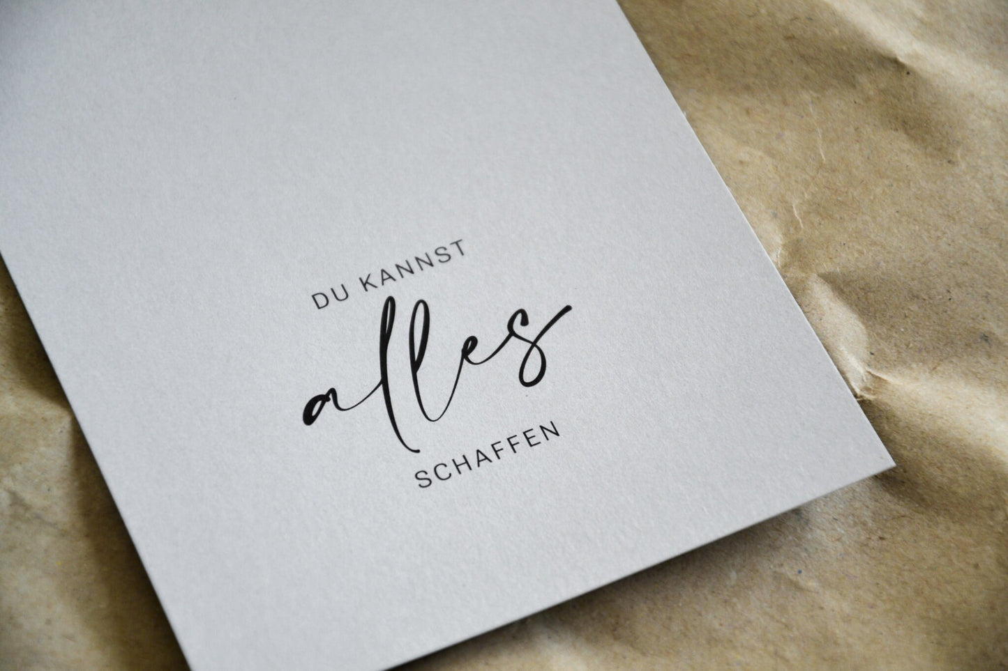 Postkarte „Du kannst alles schaffen“ exklusive Grußkarte für jeden Anlass, Prüfung