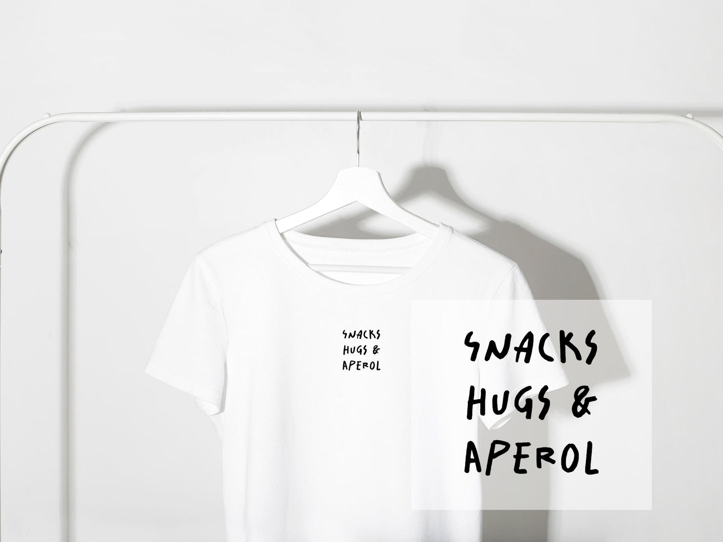 Bügelbild "Snacks, Hugs & Aperol"