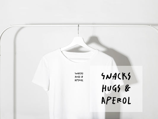 Bügelbild "Snacks, Hugs & Aperol"