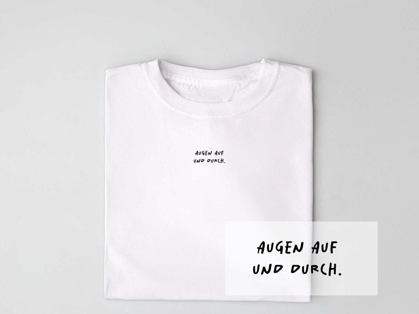 Bügelbild "Augen auf und durch"